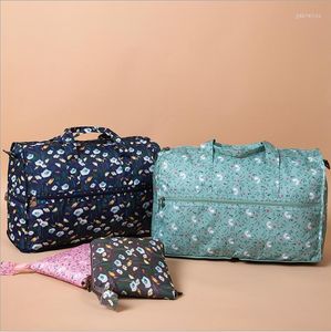 Bolsas de lona Trolley Bolsa de viaje Plegable Impermeable Nylon Unisex Equipaje Duffle Gran capacidad Mujeres Bolsos plegables