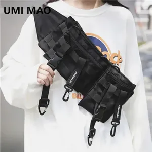 Bolsas de lona Umi Mao Multi Pocket Función táctica Cintura Techwear Bolsa de teléfono casual Correr al aire libre Hip Hop Cinturón de pecho