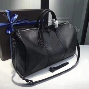 Bolsa de lona Equipaje clásico para hombres Espejo 45 50 55 Viaje Cuero real Totes de alta calidad Bolsos de hombro Bolso para mujer para hombre 10A Grabado personalizable de letras de nombre