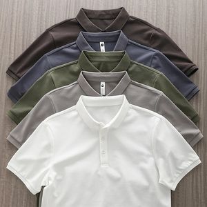 Dukeen Color Color Polo pour hommes Golf à manches courtes Wear Summer Korea Style Plain T-shirts pour hommes Blouse blanc 240424