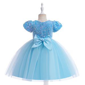 Robe de princesse à paillettes pour filles européennes et américaines, vêtements pour enfants, robe de défilé pour enfants, 2023