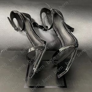 Sandales de luxe à talons hauts 7/8/10 cm pour femmes, bottes d'été à bout ouvert avec boucle à une ligne, taille 34 à 42