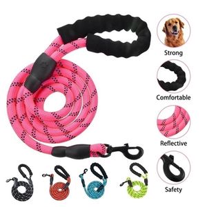 Durable Nylon Dog Sling Color 1.5M Pet Supplies Dog Leashes Night Reflective Walking Training Cuerda de tracción Perros Collares