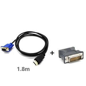 Adaptateur féminin DVI VGA DVI-I PLIG 24 + 5 P à VGA Jack Adaptateur HD VIDEO VIDEO Graphics Card Converter pour PC HDTV Projecteur