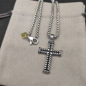 Dy à la mode long collier de créateur diamant vintage hommes collier croix pendentif colliers à la mode pour les femmes nouvel an cadeau livraison gratuite zh142 B4
