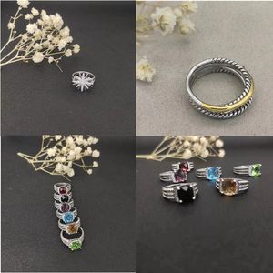 Aniènes de mariage de créateurs de groupes vintage torsadés pour femmes Gift Diamonds 925 Anneau en argent sterling pour hommes Fashion personnalisée 14K Gold Placing Engagement Bijoux Cadeau