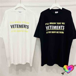 DY8D Vetements Show Tee Hommes Femmes My Yours Tshirt Coton Vtm Tops Grand Oversize Manches Courtes