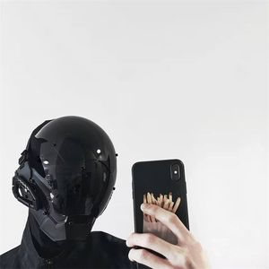 Dyi Handmade Cyberpunk Mask Cosplay ninja mask Mécanique Sci-fi Gear Fit Pour Dj Music Festival And Party 220716