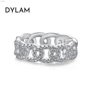 Dylam Drop Shipping Manufacture High Quality 925 Sterling Silver Ring Zirconia Diamond Cuban Alliages pour femmes