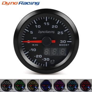 Dynoracing 2039039 52mm pantalla Dual Turbo Boost calibre PSI 7 colores Led Boost meter con Motor paso a paso medidor de coche BX1014966708425