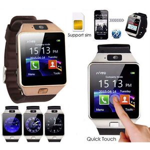 DZ09 montre intelligente Bluetooth appareils portables montre-Bracelet intelligente pour iPhone Android téléphone montre avec caméra horloge SIM TF Slot Bracelet