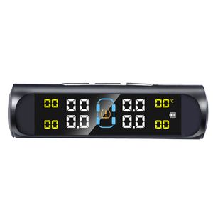 E-ACE Solar TPMS Monitor de neumáticos para automóviles Sensor de presión de neumáticos Sistemas de alarma de seguridad para automóviles Pantalla digital Presión de neumáticos