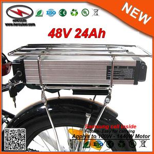 E Bike Battery Rack 48V 24AH Lithium Ion Li-Ion Batterie de vélo électrique 48V Samsung Batterie pour vélo géant 1000W