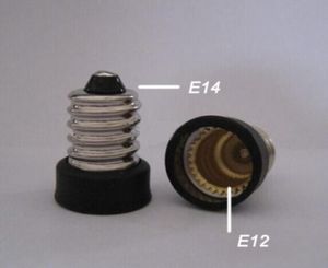 Adaptateur de support de lampe E14 à E12, convertisseur de douille, changeur de Base de lumière, 20 pièces, 26319159179060