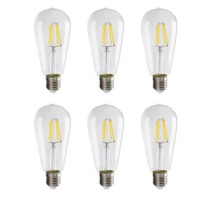 E27 ST64 LED Bulbes Vintage LED Filament Bulbe Retro Lights 2W 4W 6W 8W WHITE CHAUD AC110-240V240O