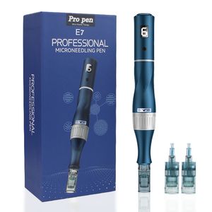 Stylo à micro-aiguilles professionnel E7, appareils de soins de la peau à domicile, 0-2.5mm, 6 niveaux réglables, sans fil