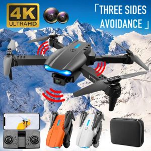 Mini drone pliable E99 Pro, caméras 4K, Wifi haute définition, FPV, photographie aérienne, quadrirotor, évitement d'obstacles à trois côtés, hélicoptère, avion télécommandé