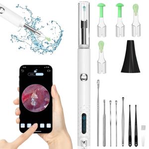 Ear Care Supply Wax Removal 1080P Camera Cleaner Tool Cleaning Kit Otoscope with 6 LED Lights for iPhone iPad Android Phones 230419