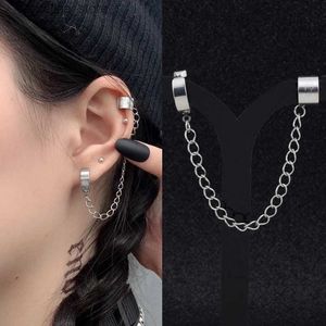 Ear Cuff Ear Cuff 1 clip de boucle d'oreille non peint en acier inoxydable adapté aux hommes femmes punk argent non perforé fausses boucles d'oreilles bijoux cadeaux Y240326