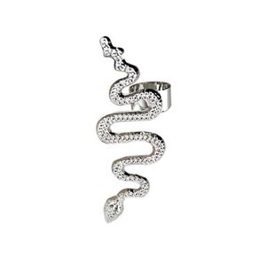 Ear Cuff Gothic Punk Snake Earing Clips Sin perforación Clip no perforado Pendientes Puños para Mujeres Hombres Joyería negra 1 pieza Drop Delivery