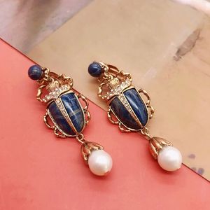 Oreille manchette perle goutte insecte Clip boucles d'oreilles Vintage rétro bijoux moderne cristal oreille accessoires 230614