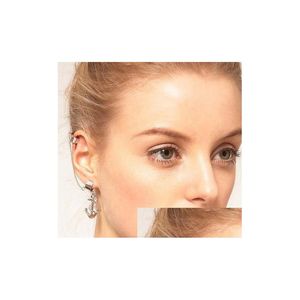 Boucles d'oreilles rétro tendance, manchette d'oreille, personnalité sauvage, sans oreilles percées, ancre de bateau, sans Clip suspendu, livraison directe, bijoux Dhl7G