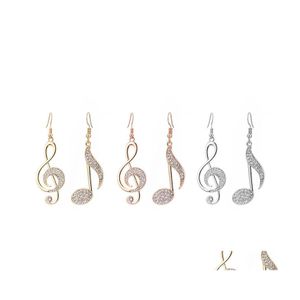 Ear Cuff Trendy Treble Huitième Musique Clef Note Hameçon Dangle Boucles D'oreilles Elegence Femmes Déclaration Comme Dames Saint Valentin Giftz Drop Dhmvt