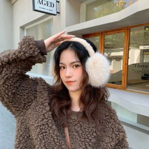 Ear Muffs Real Fox Fur Soft Plush Earmuffs Warm Womens Winter Mens Autumn Korean Retractable 231122
