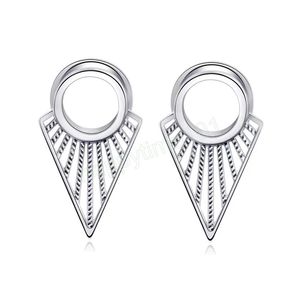 Bouchons de perçage d'oreille, tunnels, civières en acier inoxydable, bijoux de corps à la mode, extenseurs, jauges, boucles d'oreilles 6-16mm, vente en gros