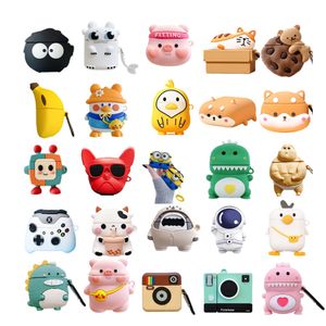 3D mignon beau dessin animé casque accessoires fruits animaux contrôleur Zoo requin mélange en gros pour Apple Airpods 2 3 Pro étui écouteur chargeur boîte housse de protection