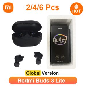 Écouteurs 2/4/6 PCS Global Xiaomi Redmi Buds 3 Lite Edition TWS Bluetooth Earphone Ture Wireless Headset Gaming Headphone Fone avec micro