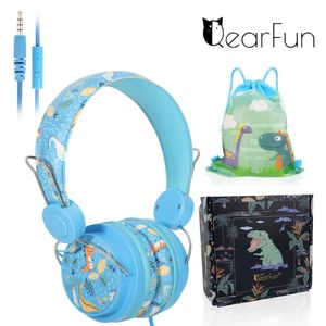 Écouteurs 3,5 mm Dinosaure Filaire Casque Mignon Licorne Filaire Écouteur avec Micro Gaming Animal Casque Audio Jack pour Enfants Enfants Bandeau