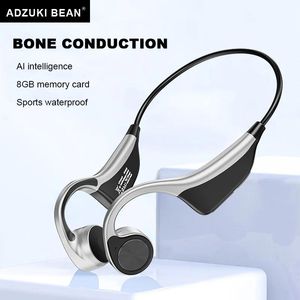 Écouteurs Adzuki Sport Casque sans fil réel conduction en os Écouteur Bluetooth avec carte mémoire Hifi Headset Music Running Earbuds