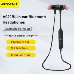 Écouteurs Awei A920BL Bluetooth sans fil écouteurs Sport écouteurs mains libres casque fonction magnétique pour téléphones mobiles livraison gratuite