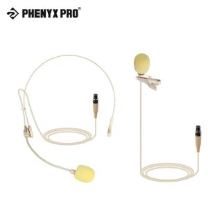 Écouteurs beige couleurs lavillaires de revers de revers micro combo combo flexible boom casque de flèche compatible avec tout le micro sans fil phényx pro