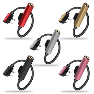 Auriculares Codo en forma de pistola Typec a 3.5 Cable adaptador de audio para auriculares Convertidor de teléfono móvil compatible con escuchar canciones y llamadas