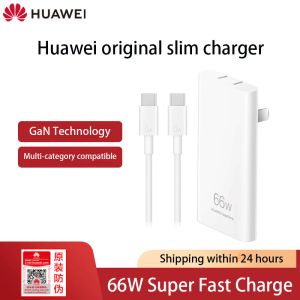 Écouteurs Huawei Gallium Nitride Slim Téléphone Charger Gan Charger (Max 66W) Compatible Huawei Headset Smart Watches Apple Pd Fast Charge