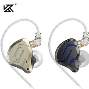 Écouteurs KZ ZSN Pro 2 Hybrid Drive 1ba + 1dd in Ear Metal Elecphones Hifi Bass Headset DJ Music Earbuds Sport Noise Anceling Headphone