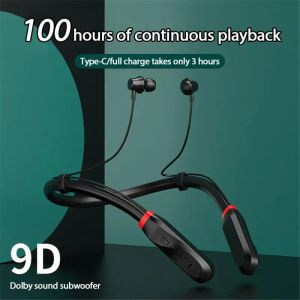 Écouteurs magnétiques sans fil suspendu couche Bluetooth écouteur de musique chronique téléphone couche à couche écouteurs pour iPhone samsung xiaomi