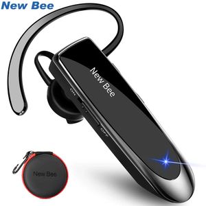 Auriculares New Bee Auriculares Bluetooth V5.0 Auriculares inalámbricos Auriculares manos libres Auricular con tiempo de conversación 24 horas con micrófono con cancelación de ruido CVC6.0