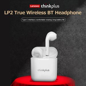 Écouteurs Nouvelle version Lenovo think plus LP2 Écouteurs True Wireless Bluetooth 5.0 Casque Ergonomique Semiinear Sport Écouteurs avec micro