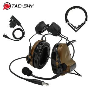 Écouteurs TACSKY COMTAC II CASHET CASHET TACTIQUE CASHET CASHET avec casque militaire COMTAC COMTAC BAND ET TACTIQUE PTT