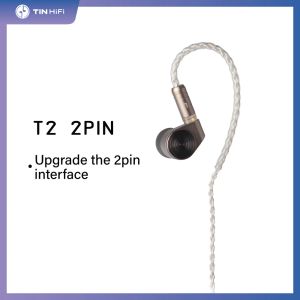 Écouteurs Tinhifi T22pin T2 DLC T2 T2 EVO Dynamic Driver Bass Earphone DJ Metal Headphone 2pin Détachable IEM Tin Store officiel