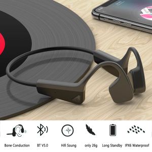 Écouteurs Xiaomi Mijia Real Bone Conduction Sport Headphone Ectone sans fil Bluetooth Compatible Casque Hands Free with Mic pour courir