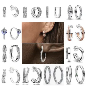 Boucles d'oreilles Boucles d'oreilles de luxe pour femmes avec livraison gratuite Boucles d'oreilles Bijoux de mode 2024 Grossiste Argent Cerceau Accessoires Femme Articles Particuliers