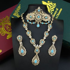 Boucles d'oreilles Collier Sunspicems Elegent Maroc Mariée Bijoux Ensembles Femmes Boucle D'oreille Caftan Broche Broches Collier Ras Du Cou Ensemble Arabe Bijoux De Mariage 230820