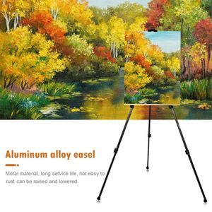 Easels Paper Portable Adjustable Metal Sketch Easel Stands Foldable Travel Easel Aluminum Alloy Easel Sketch Drawing For Artist Art Supplies 230420