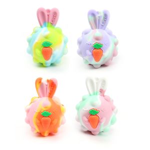 Juguetes de promoción de fiesta de Pascua para niños novedad iluminable 3D alivio del estrés bolas en forma de conejito tienda regalos para eventos