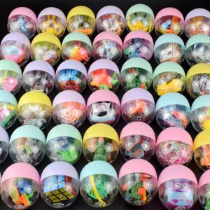 Huevos Sorpresa de Pascua Cápsula Bola Juguete Colorido Huevo de Pascua Móvil Juguetes Para Bebés Niños Regalo Entrega Aleatoria 47X55MM