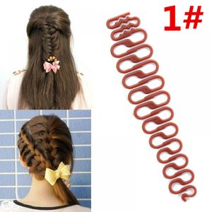 Trenzas fáciles de trenzar el cabello 6 estilos Lady French Hair Bun Maker Herramienta de trenzado Tejido Trenzado Roller Hair Twist Styling Tool Accesorios de bricolaje